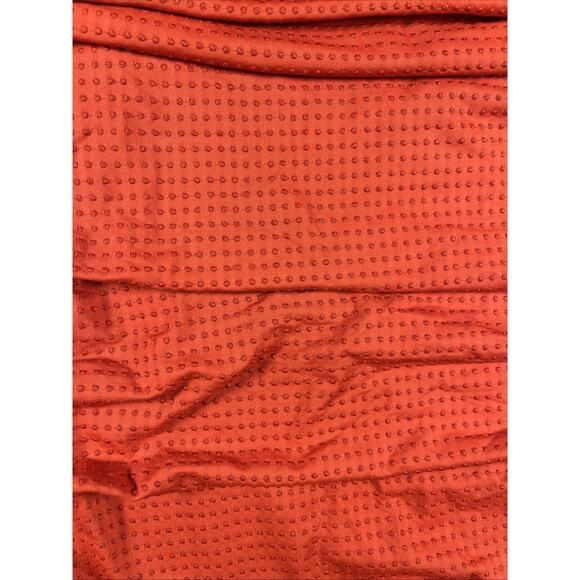 RHODE Women's Embossed Dot Ruffle One Piece Swimsuit Size Orange Ish Red XXL - Picture 3 of 11